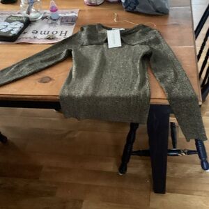 Shimmering Gold Long Sleeve Top